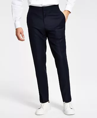 Alfani Mens Slim Fit Navy Blue Tuxedo Pants 34 X 32 • $15.85