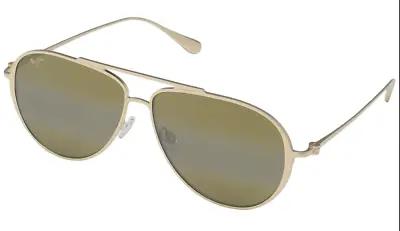 Maui Jim Shallows Polarized Sunglasses 543-16A Matte Gold/Bronze Aviator • $99