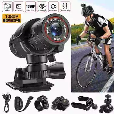 1080P Full HD Sports Action Camera Motorcycle Bike Helmet Mini Cam DV Waterproof • $14.98