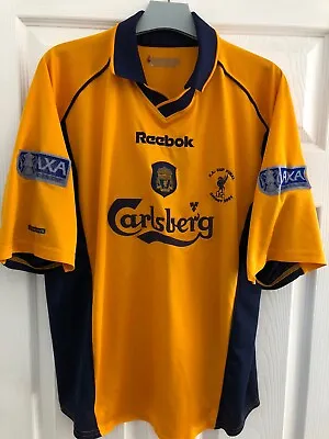 £119.99 • Buy *M* 2001 FA Cup Final Liverpool Reebok Football Shirt Patches #10 OWEN