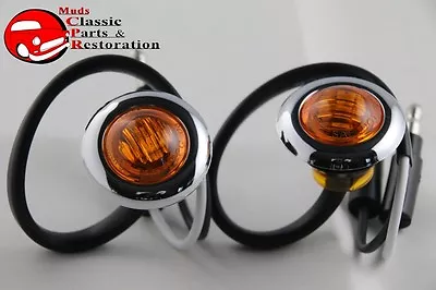 Custom Mini Amber LED Accent Clearance Marker Lights Truck Hot Rat Street Rod • $45.52