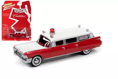  Johnny Lightning 1:64 1959 Red / White Cadillac Ambulance Diecast Model Jlsp098 • $9.99