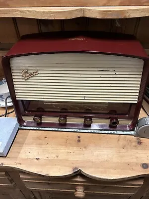 Art Deco Red Bakelite Marconi Radio Gwo • $93.25