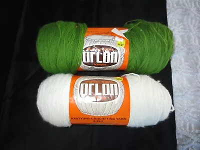 2 - 9 Oz. Kenloft DUPONT 100% ORLON ACRYLIC 4-Ply YARN - Avocado & Fisherman • $12