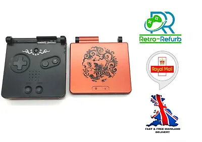 Dragon Red Black GameBoy Advance SP Housing Shell - Nintendo Game Boy GBA SP • £11.95