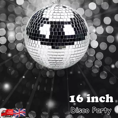 400mm/16inch Mirror Disco Ball Silver Hanging Glitter Ball For DJ Dance Party • £56
