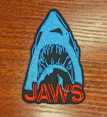 Jaws Movie Patch 3x2  Bruce The Shark Spielberg Film Embroidered Iron On Patch • $5