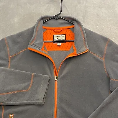 Black Diamond Double Diamond Fleece Jacket Men XL Grey Full Zip Contrast Stitch • $17.88