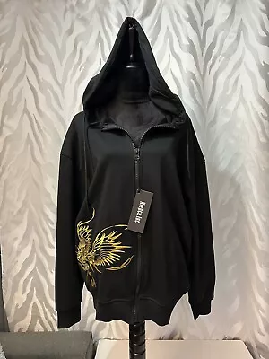 Niece Mens Embroidered Phoenix Hoodie Jacket Size Large • $25