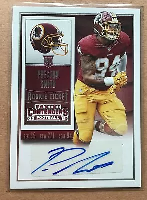 2015 Contenders - PRESTON SMITH - Rookie Ticket RC Auto - Washington Packers • $8