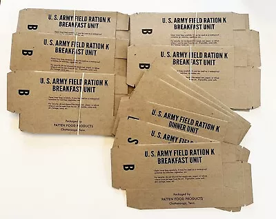 WWII K-Ration Box HALF CRATE Set – Mid-War American Made • $116