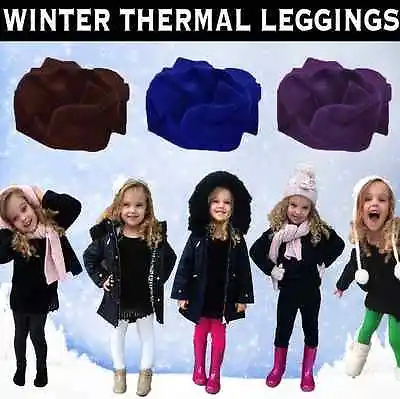 £5.49 • Buy  Childrens Winter Thick Thermal Leggings Girls Kids Sizes 2-14 All Colours 