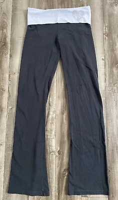 Victorias Secret Yoga Pants Mid Rise Foldover Waist Flare Leg Sz Small Regular • $47.88