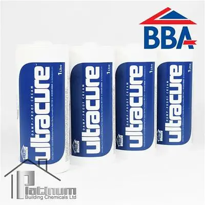 ULTRACURE DPC Injection Cream 4 X 1L | Damp Proof Course Rising Damp Treatment • £72.50