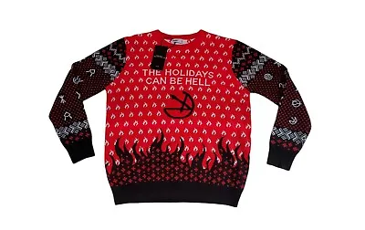 $35 • Buy NEW Helstrom Ugly Christmas Sweater NWT Size LARGE Hulu / Marvel / Holidays Hell