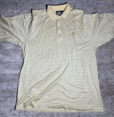 Masters Clubhouse Collection Mens Large Polo Golf  Yellow/green Stripes • $19.99