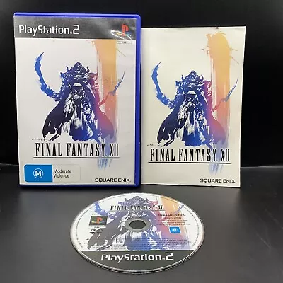 Final Fantasy XII 12 PS2 PAL Complete Manual Square Enix Free Postage • $10.95