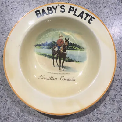 Vintage Bovey Pottery England Baby’s Plate Bowl Hamilton Canada Free Ship USA • $38