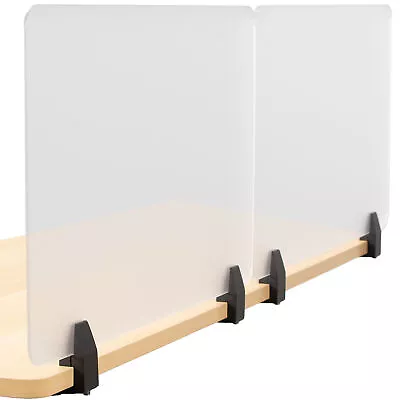 VIVO Plexiglass Clamp-on 30 X 18 Inch Desktop Privacy Panels (Pack Of 2) • $79.99