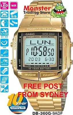 Casio Watch Telememo 5 Alarms Db-360g-9a Db360 Db-360 Db360g Warnty • $65.55