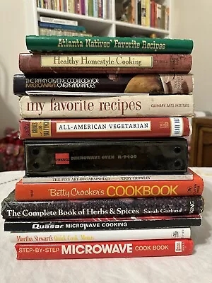 Lot Of 12 Vintage Cookbooks Cook Book Lot Reference Martha Stewart Betty Crocker • $74.99
