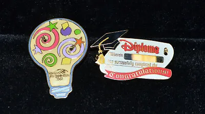 $13.65 • Buy 2 Disney Build A Pin Base Pins Graduation Dangle &The Search For Imagination 