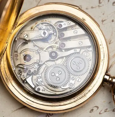 £4597.14 • Buy LeCoultre MINUTE REPEATER 18k Gold Hunter Cased Antique RepeatingPocket Watch