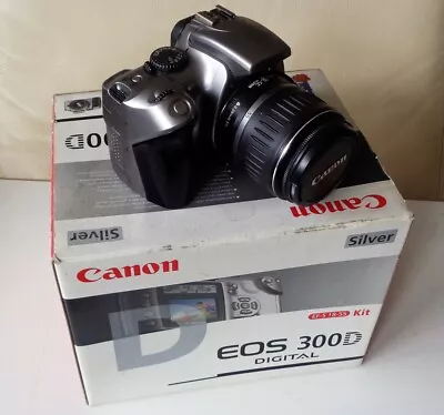 Canon EOS 300D DSLR Camera C/w 18-55mm Zoom Lens - Boxed • £55