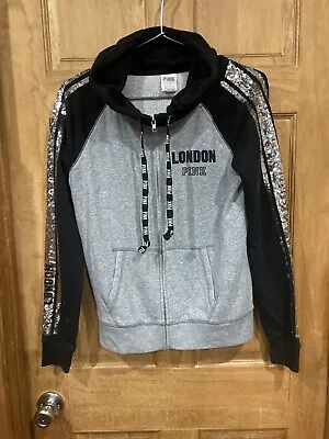 Victoria Secret PINK London Bling Full Zip Hoodie Small • $39.99