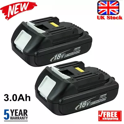 2X 18V Battery For Makita BL1820 BL1830 BL1815N 3.0 Ah LXT Li-Ion Cordless Power • £25.89