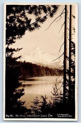 Cost Lake Oregon OR Postcard RPPC Photo Mt. Hood Mountain Scene C1910's Antique • $29.95