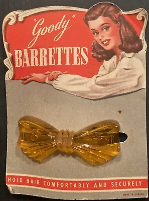 Carded Goody Barrette On Display Card Superb Image Of A Beautiful Lady  NOS  T2 • $9