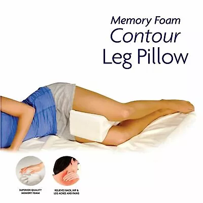 Memory Foam Leg Knee Pillows Cushions Firm Orthopaedic Back Hip Knee Support Bed • £6.76