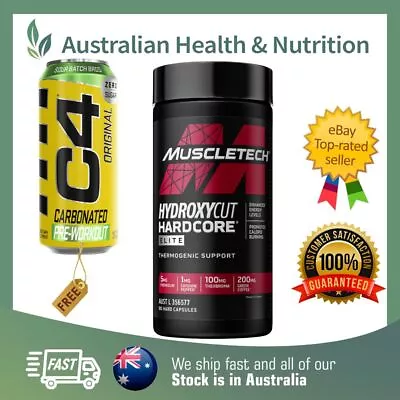 Muscletech Hydroxycut Hardcore Elite 90 Capsules + Free Shipping & Dvst8 Can • $58.95