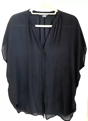 Vince Navy Oversized Silk Blouse - S/m -euc!!! • $29.99