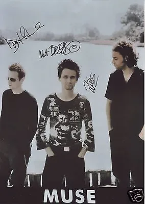 Muse Entire Group Autograph Signed Pp Photo Poster • £6.89