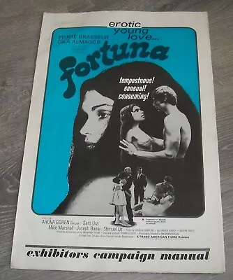 Fortuna Promo Movie Pressbook Ahuva Goren Saro Urzi Menahem Golan Film • $9.99