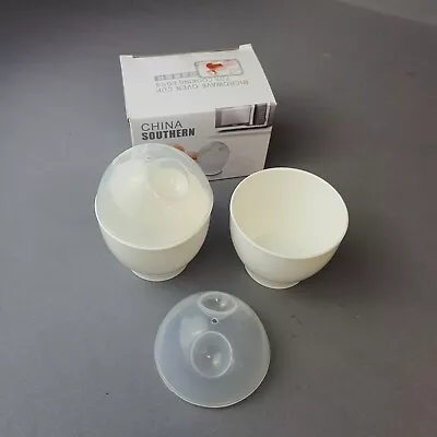 Microwave Oven Cup For Cooking Eggs - 2 Pcs Plastic - New & Sealed - Free P&P UK • £4.97