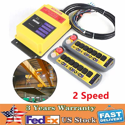 2 Transmitter 1 Receiver Hoist Crane Wireless Remote Control 2in1 110V 6 Channel • $192