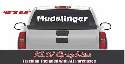 Mudslinger Decal Sticker Turbo Diesel Truck Crew Cab Off Road Mud 2500 35's 37s • $14.18