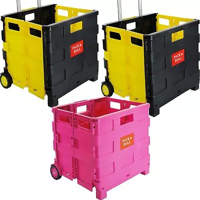 £18.99 • Buy Lightweight Folding Shopping Trolley 2 Wheels 150kg Folding Platform Pull Cart