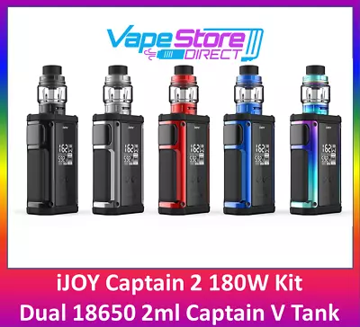 IJOY | Captain 2 180W Kit | Dual 18650 | 2ml Captain V Tank (Clearance NTBP)* • £29.99