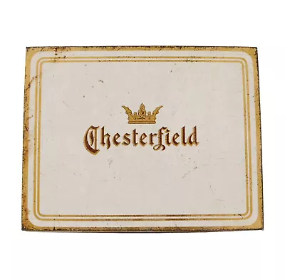 1950s VINTAGE CHESTERFIELD CIGARETTE METAL CASE TOBACCIANA - MADE IN VIRGINIA • $3.47
