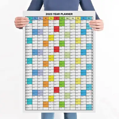 £3.99 • Buy 2023 Year Planner Calendar Planner Yearly Annual Calendar Chart A2 Size Large