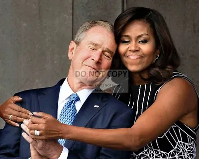 First Lady Michelle Obama Hugs George W. Bush - 8x10 Photo (op-627) • $8.87