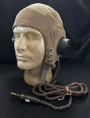 GREAT!  WW2 RAF Type D Pilot Helmet With Electronics • $695