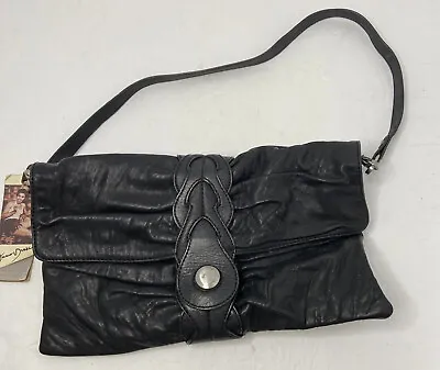 Junior Drake Leather Black Handbag Small Lined READ NWT • $39.99