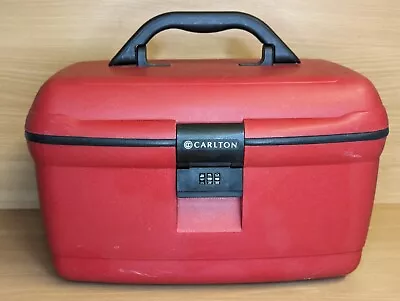 Carlton Travel Make-up / Vanity Hard Case Red With Combination Lock • £14.99