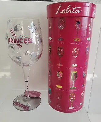 Lolita Hand Painted Collectable Love My Wine Glass Princess New Boxed • £14.99