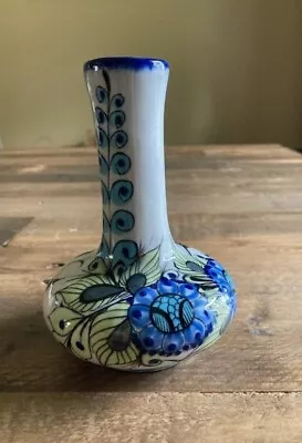 Mayan Ken Edwards Guatemala Wild Bird Collection Small Vase Hummingbird Floral • $10